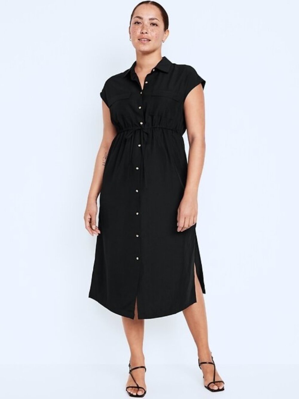 OLD NAVY Maternity Dolman Sleeve Utility Midi Dress. Plus Size XXL